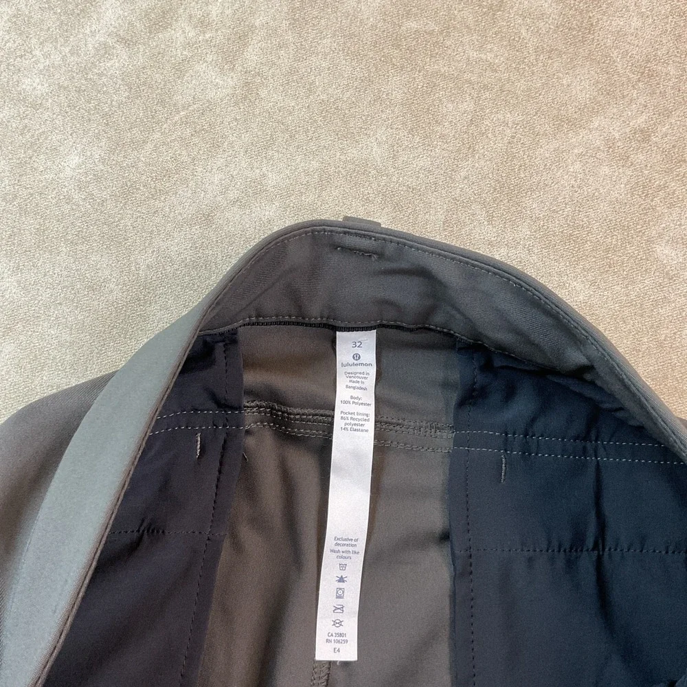 Lululemon The Works ABC Shorts Men 32 Espresso Warpstreme Performance 11